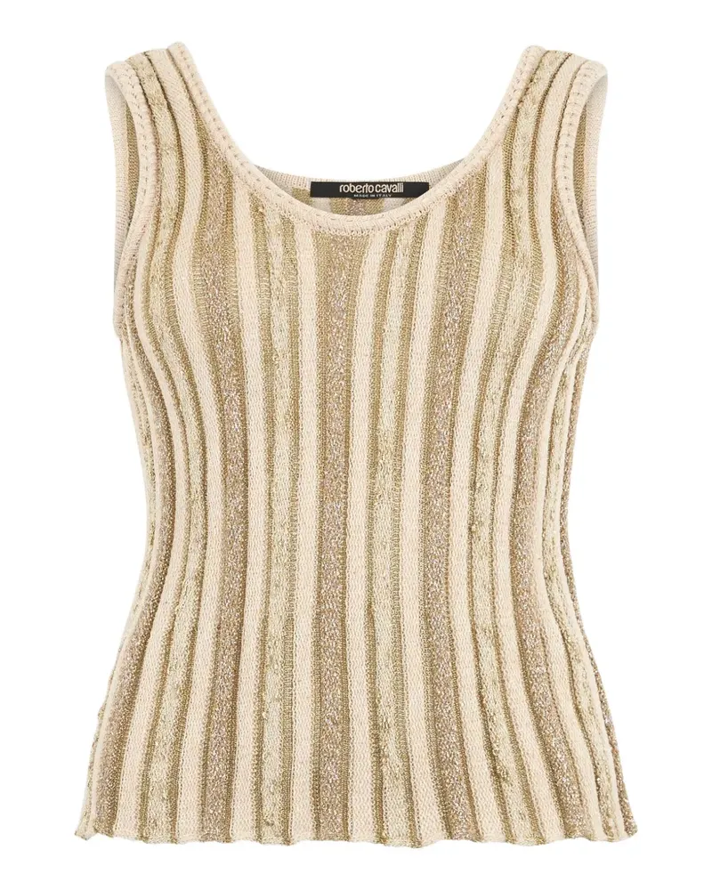 Roberto Cavalli striped tank top - Nude Nude