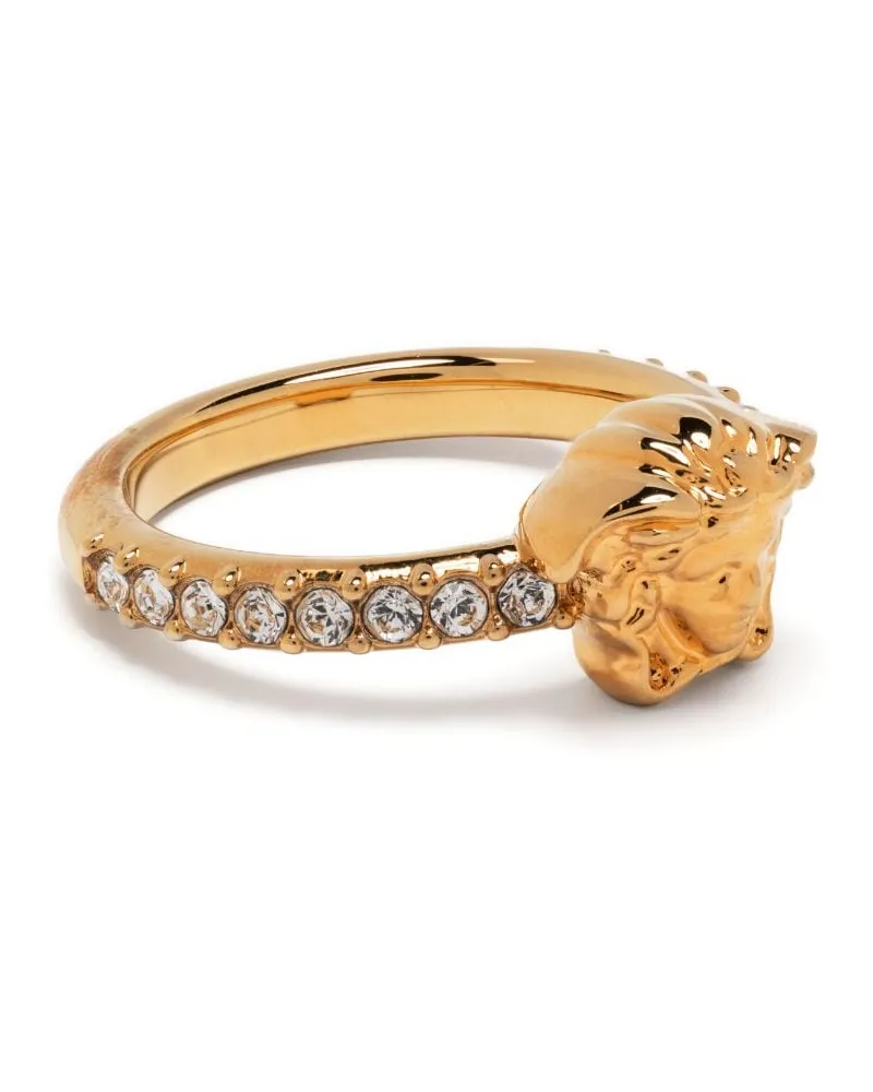 Versace La Medusa Ring mit Kristallverzierung - Gold Gold