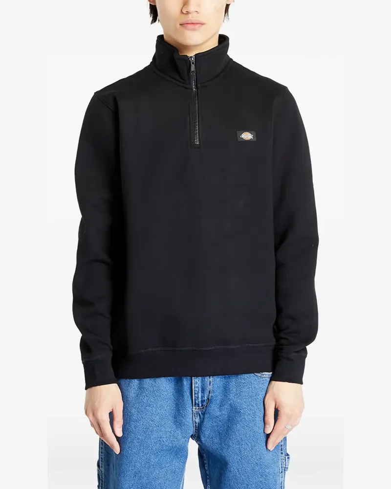 Dickies Oakport Sweatshirt mit Viertelreißverschluss - Schwarz Schwarz