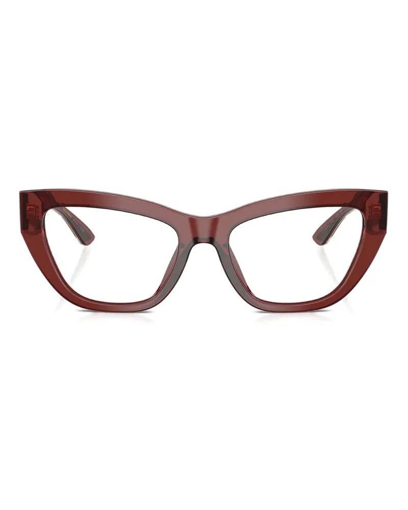 Dolce & Gabbana Cat-Eye-Brille mit Spitzendetail - Rot Rot
