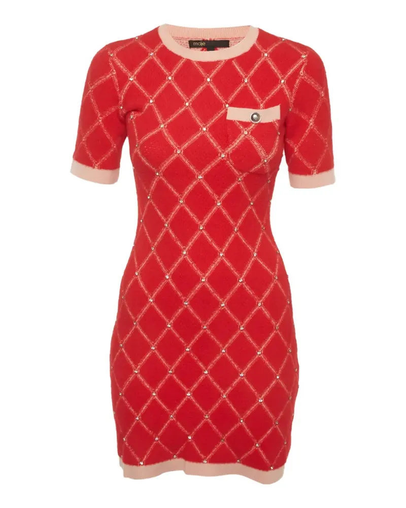Maje Diamante knit mini dress - Rot Rot