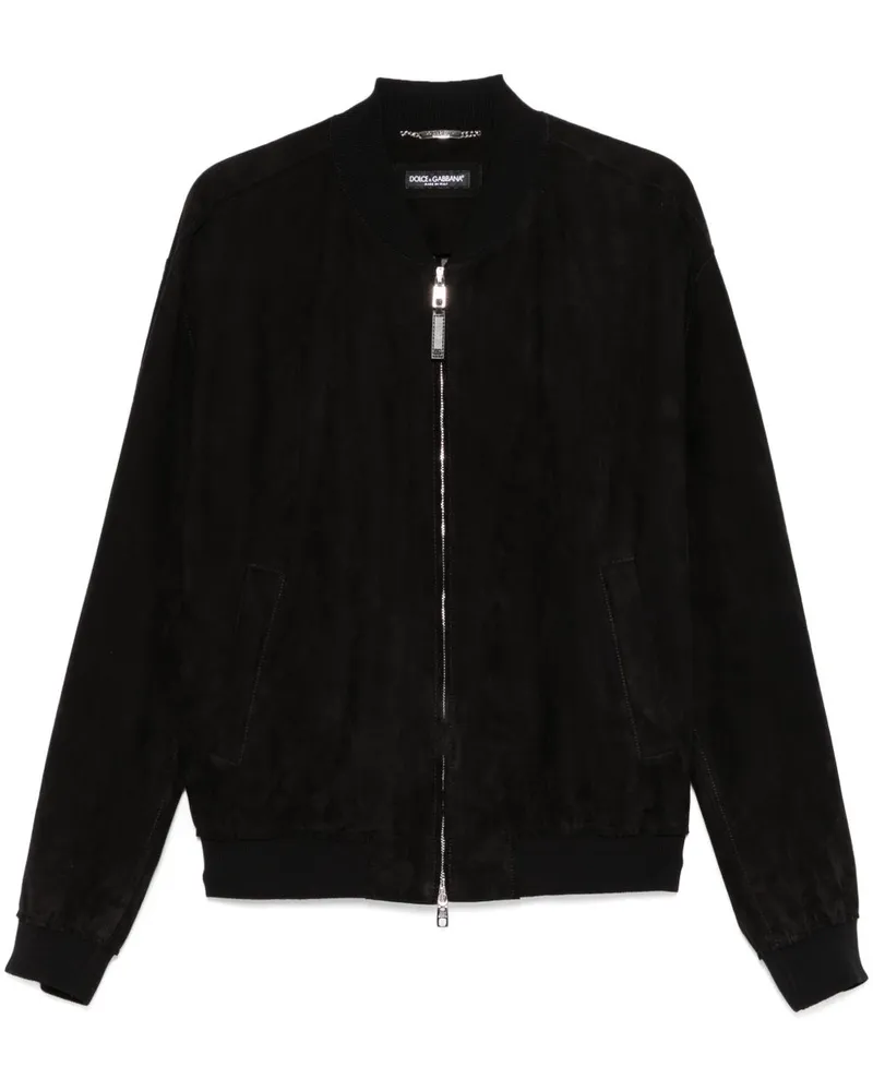 Dolce & Gabbana Bomberjacke aus Wildleder - Schwarz Schwarz