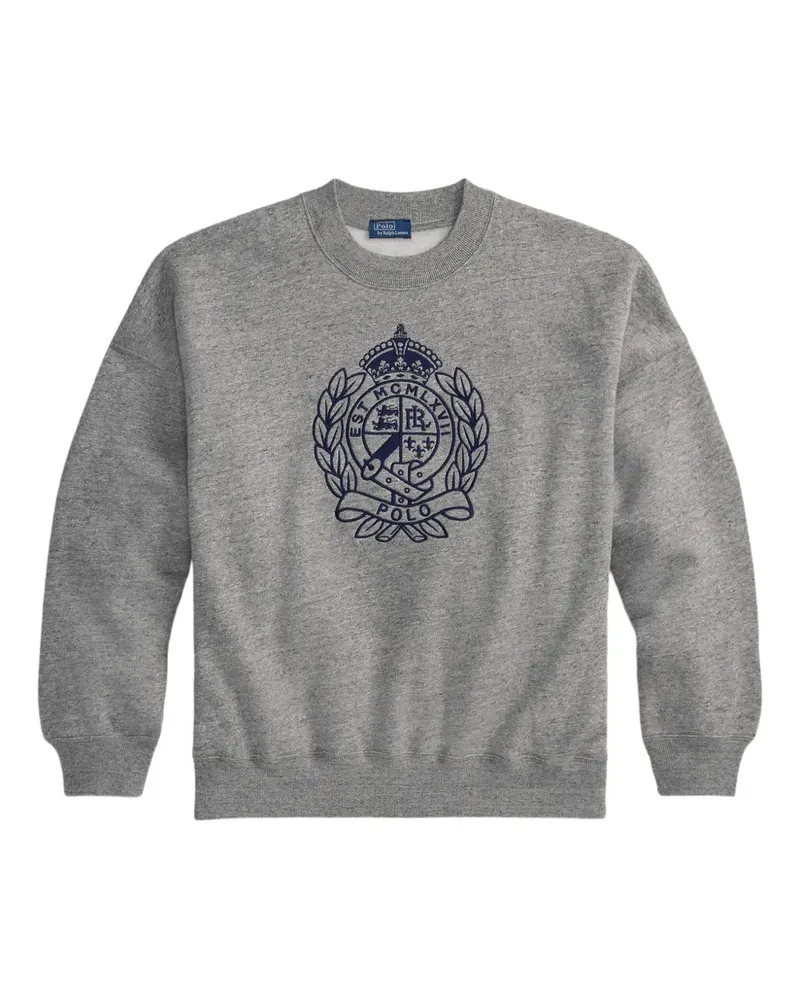 Ralph Lauren Sweatshirt mit aufgesticktem Wappen - Grau Grau