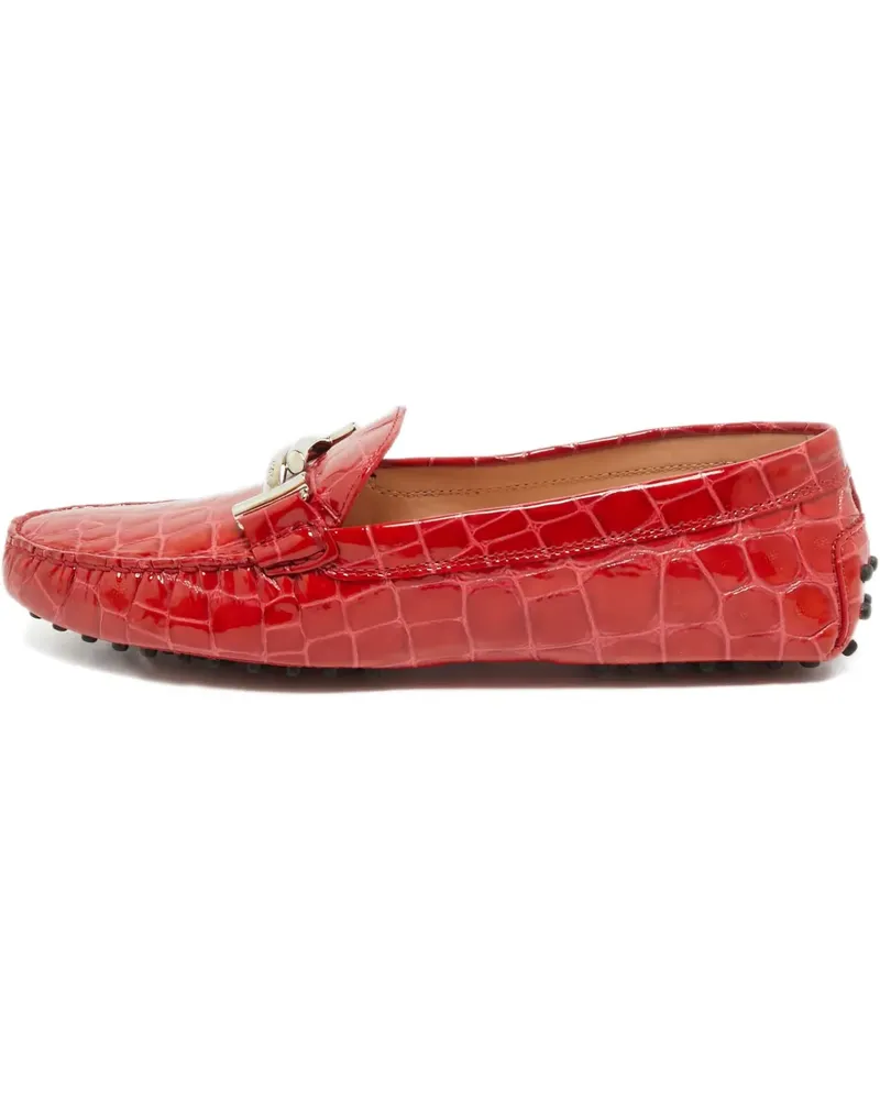 TOD'S leather loafers - Rot Rot