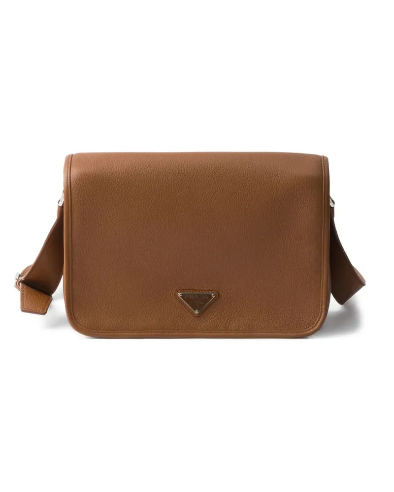 Prada Kuriertasche aus Leder - Braun Braun