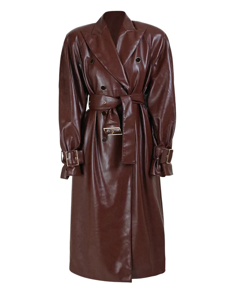 Rowen Rose double-breasted belted coat - Braun Braun