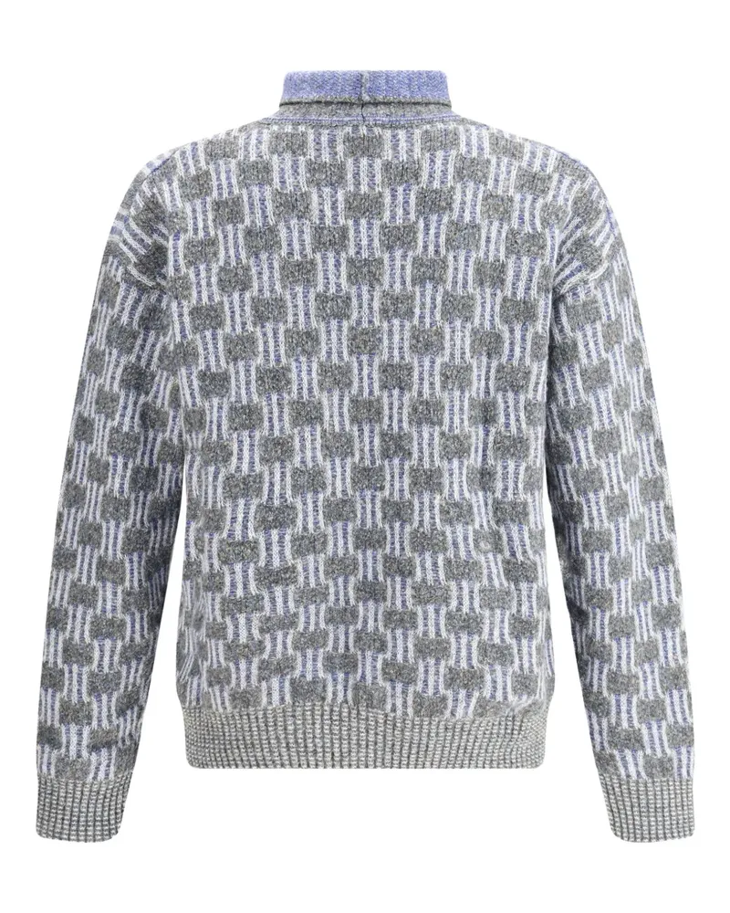 Giorgio Armani Rollkragenpullover mit geometrischem Muster - Grau Grau