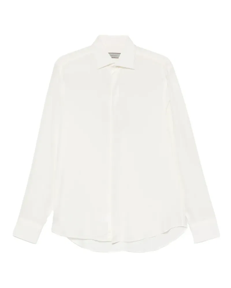 Canali spread-collar shirt - Weiß Weiß