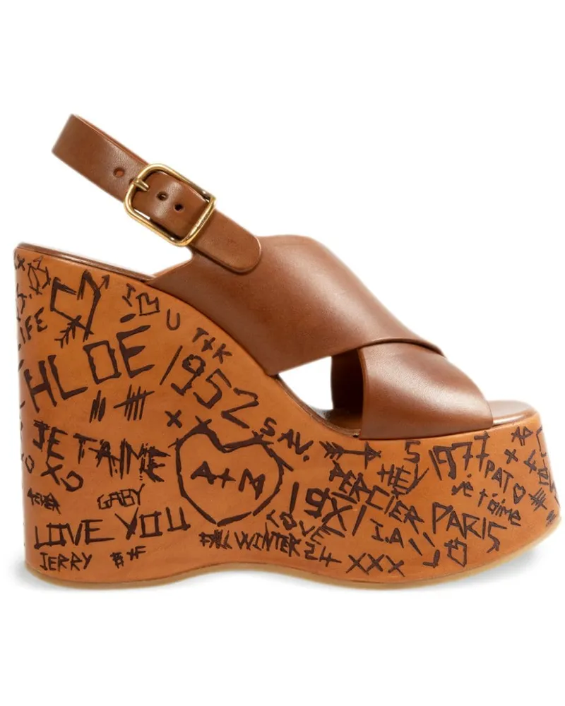 Chloé Sandalen aus Leder - Braun Braun