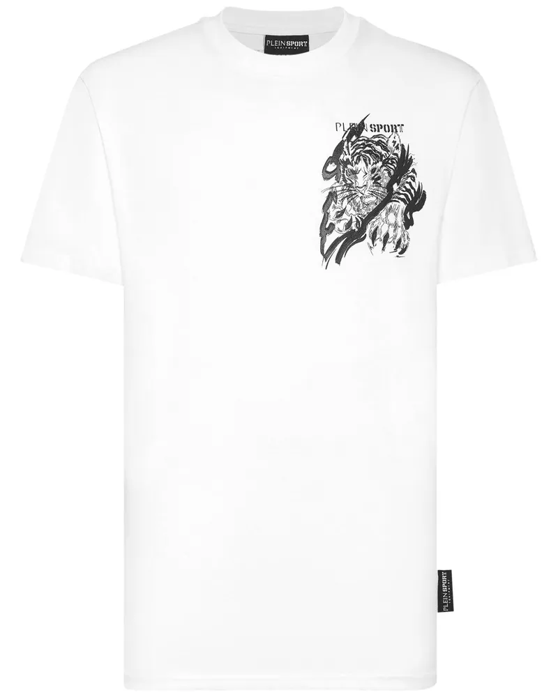 Philipp Plein T-Shirt mit Tigermotiv - Weiß Weiß