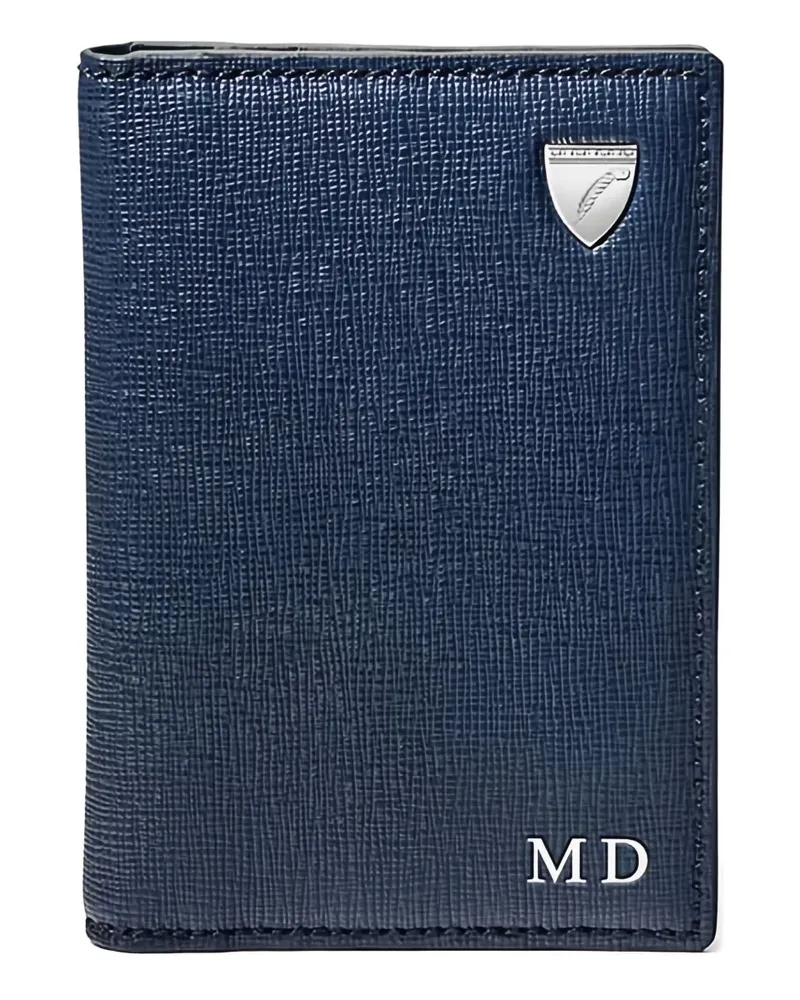 Aspinal of London Kartenetui mit Shield-Schild - Blau Blau