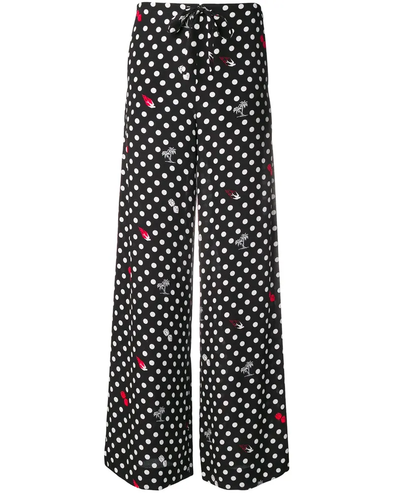 McQ Gepunktete Hose - Schwarz Schwarz