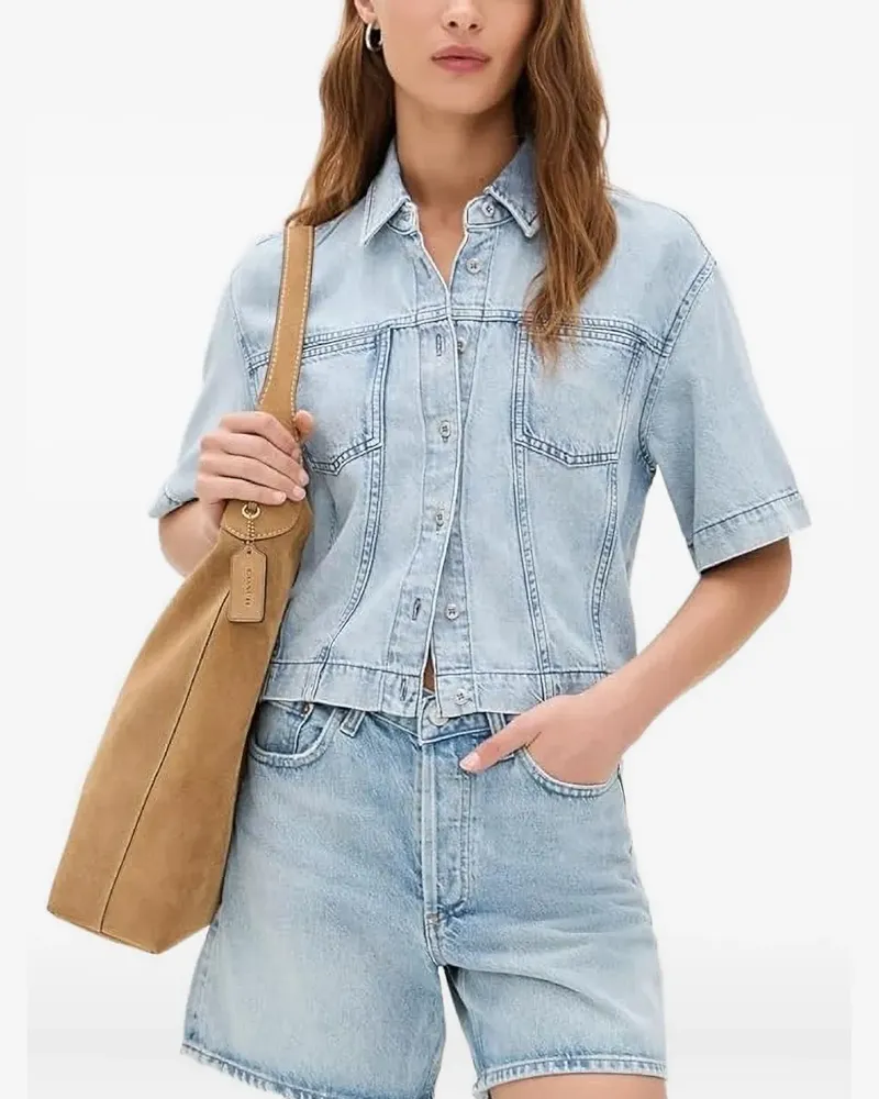 Rag & Bone short-sleeve shirt - Blau Blau