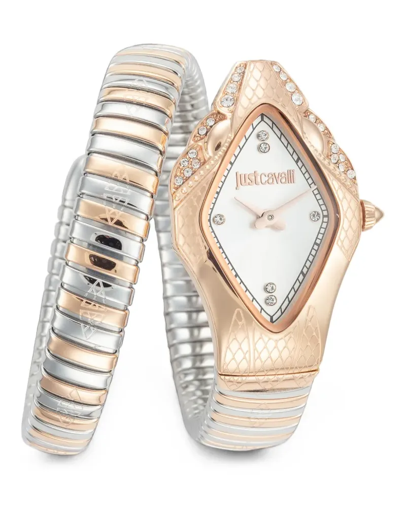Just Cavalli Ferocious Snake Armbanduhr 22mm - Weiß Weiß