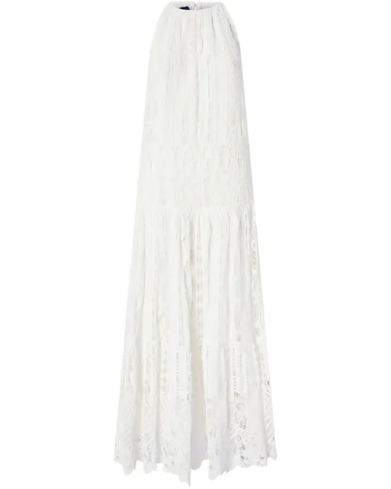 Pinko Maxikleid aus Spitze - Weiß Weiß