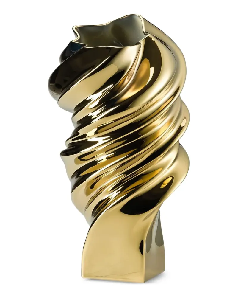 Rosenthal Squall twisted vase - Gold Gold