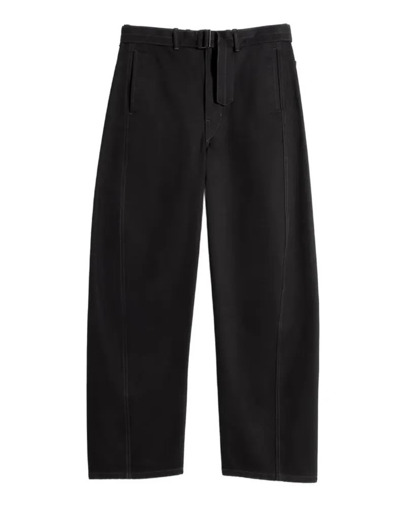 Christophe Lemaire Verdrehte Jeans mit Gürtel - Schwarz Schwarz