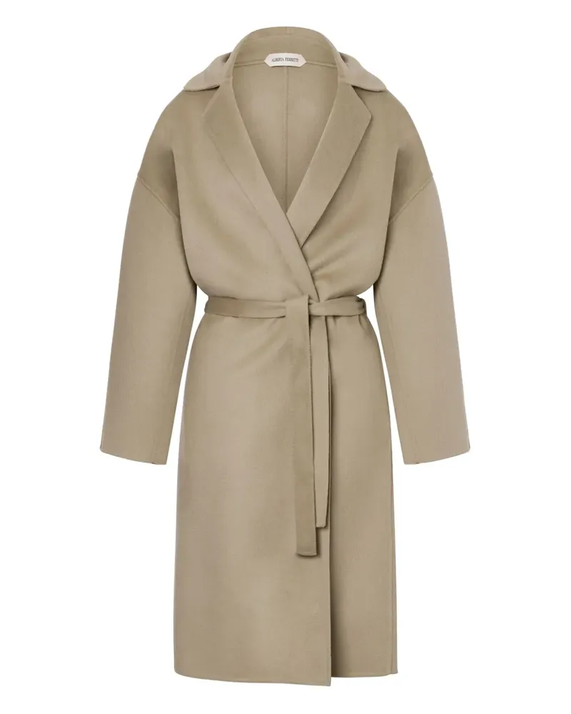 Alberta Ferretti Mantel mit Gürtel - Nude Nude