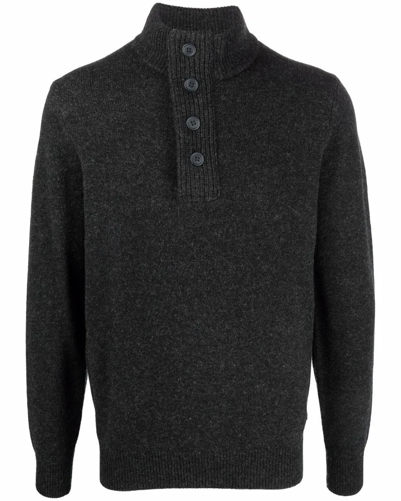 Barbour Pullover mit Knopfleiste - Grau Grau