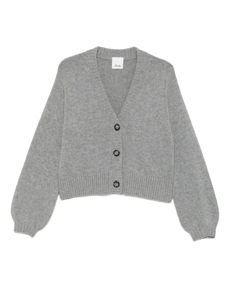 ALLUDE Cardigan mit V-Ausschnitt - Grau Grau