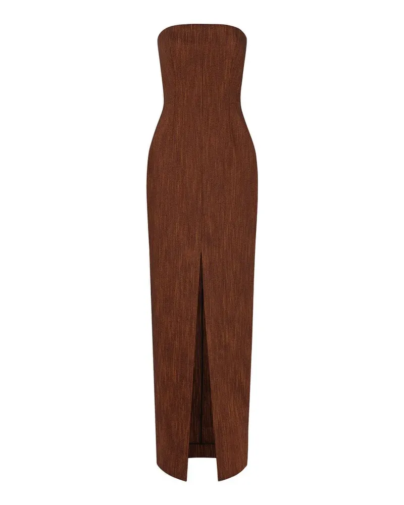Roksanda Ilincic Schulterfreies Shani Maxikleid mit Schlitz - Braun Braun