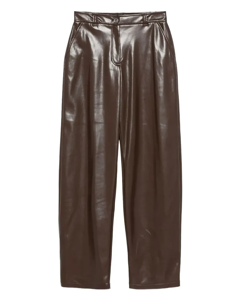 Pinko Hose aus Faux-Leder - Braun Braun
