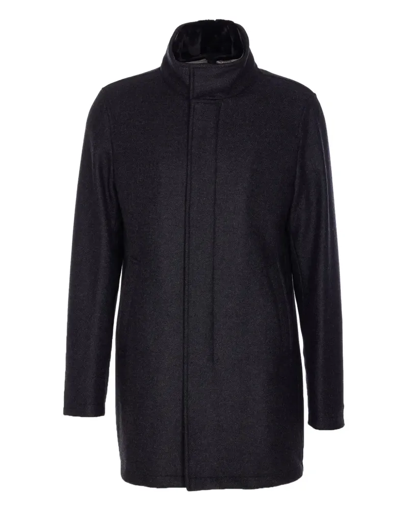 Herno Mantel mit Shearling-Kragen - Grau Grau