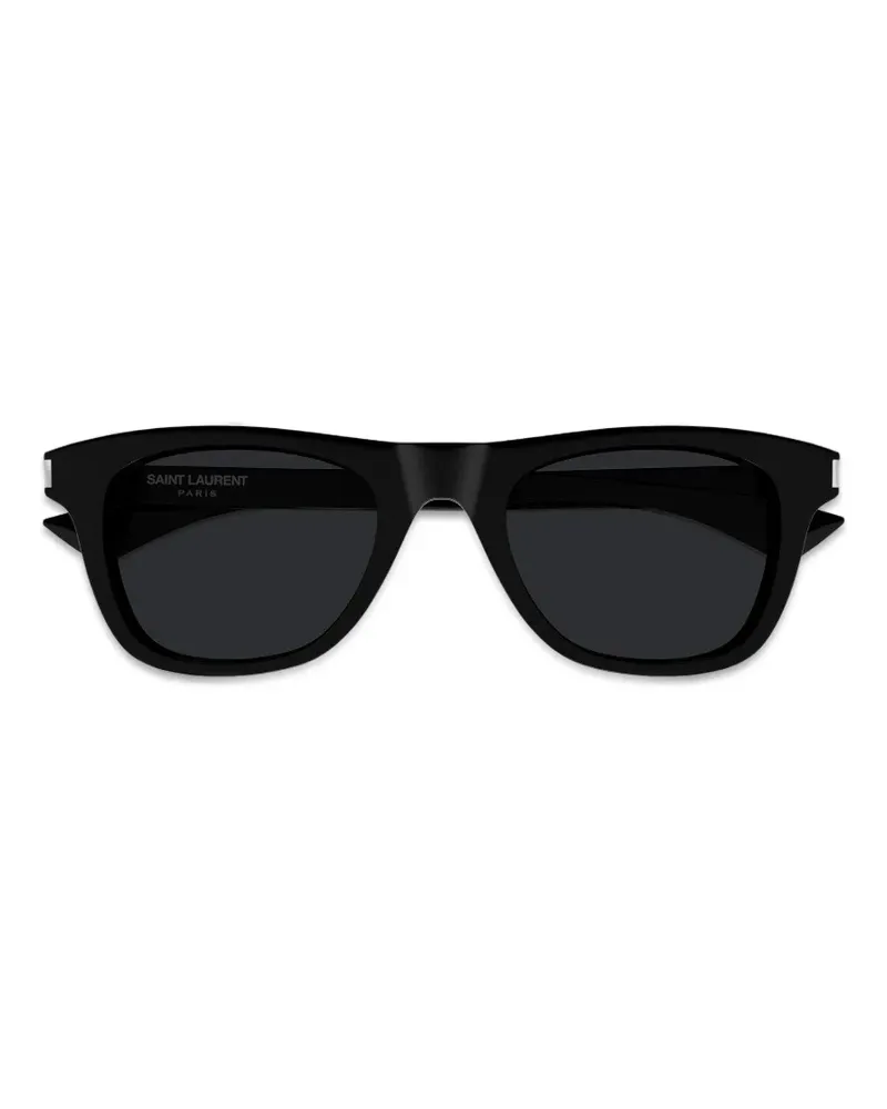 Saint Laurent Sonnenbrille mit eckigem Gestell - Schwarz Schwarz