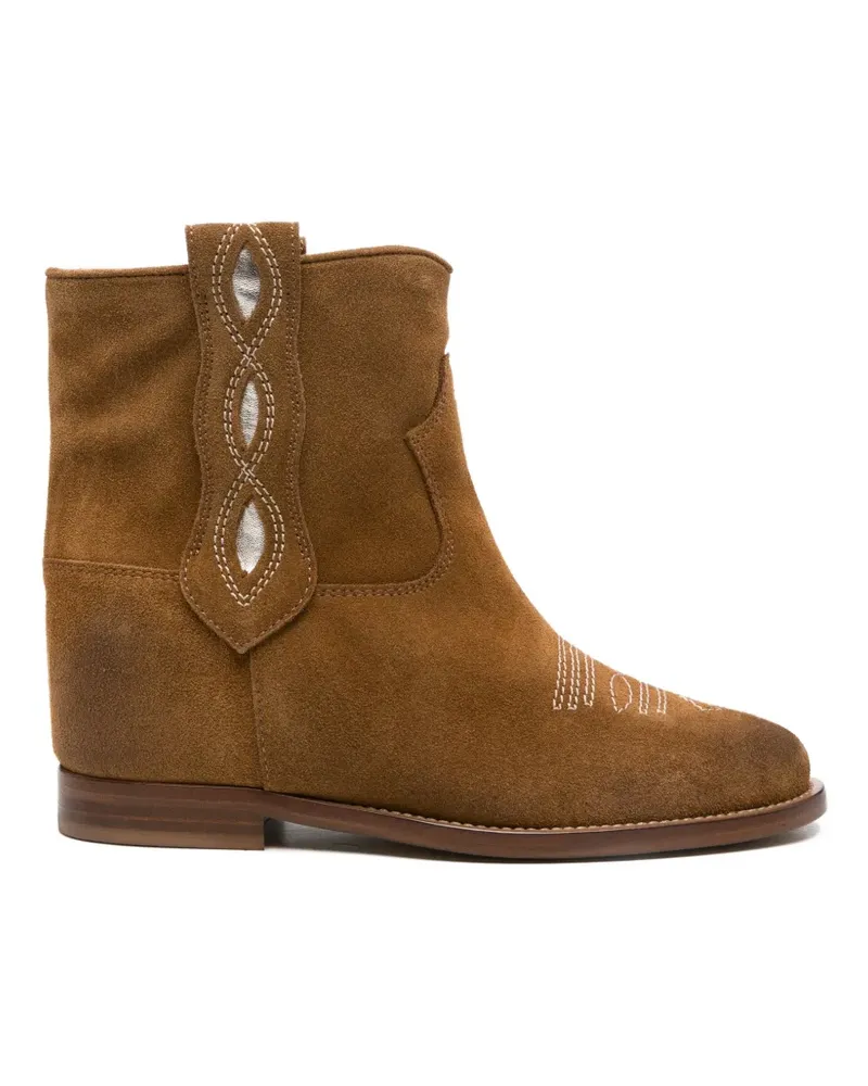 Via Roma 15 round-toe stitched boots - Braun Braun