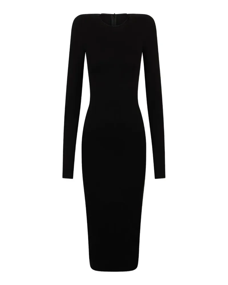 Dsquared2 Midikleid mit langen Ärmeln - Schwarz Schwarz