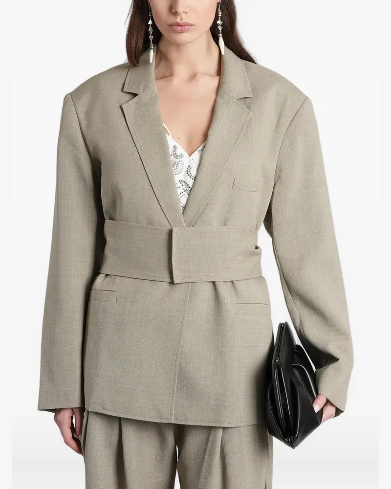 IRO Suny belted-waist notch-lapel jacket - Grün Grün