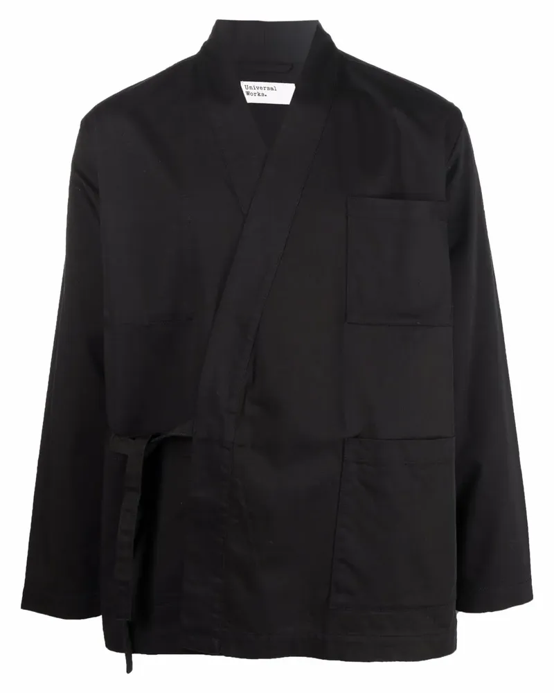 Universal Works Gewickelte Jacke - Schwarz Schwarz