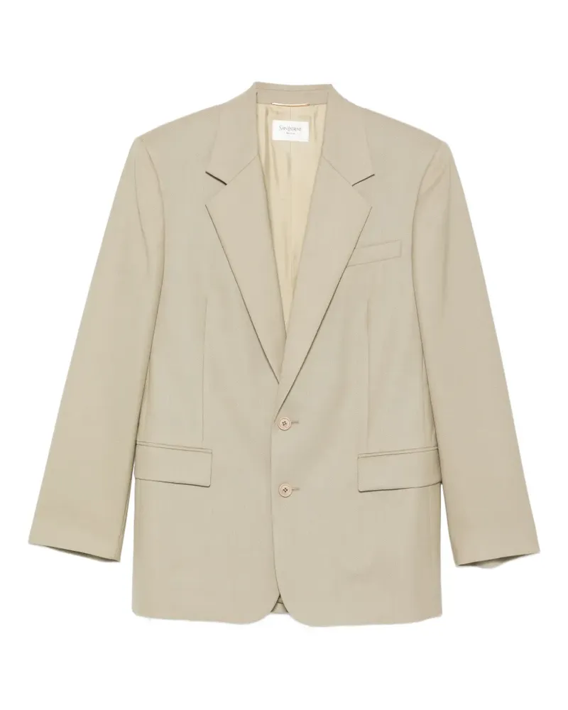 Saint Laurent Blazer mit fallendem Revers - Grün Grün