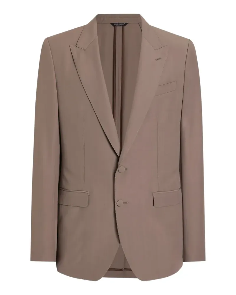 Dolce & Gabbana single-breasted wool poplin jacket - Braun Braun