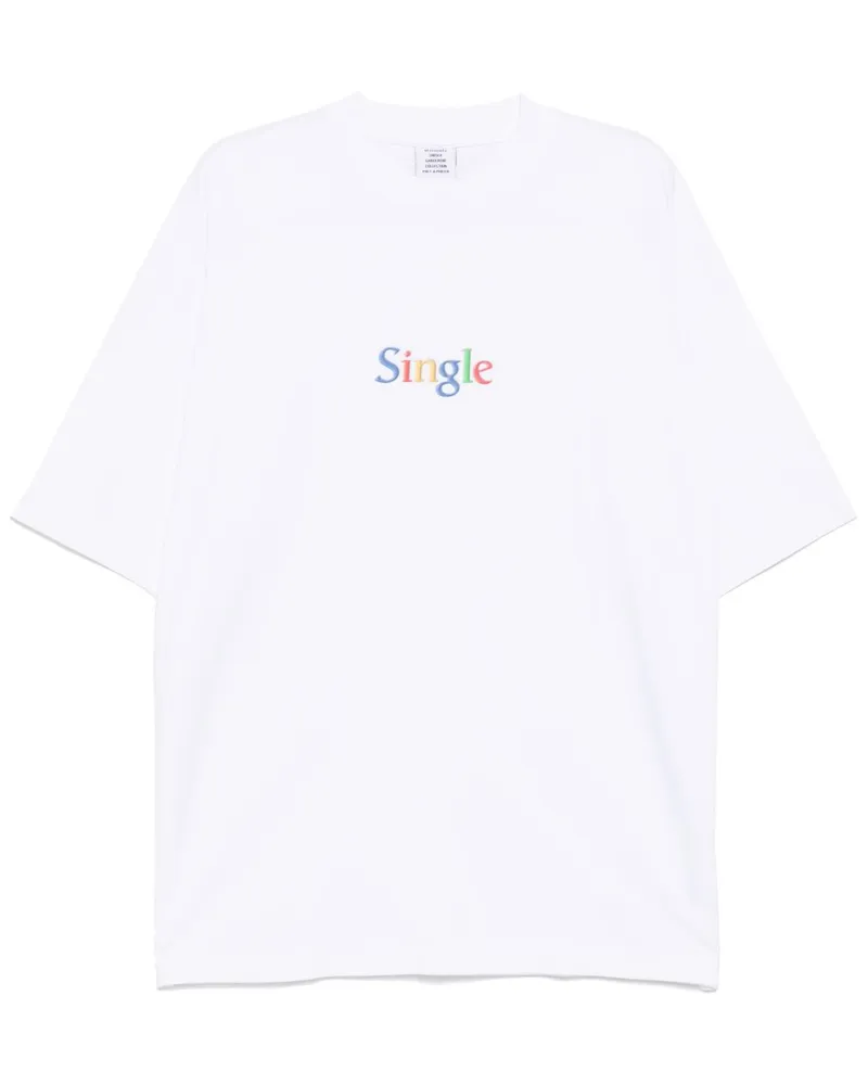 VETEMENTS T-Shirt mit grafischem Print - Weiß Weiß