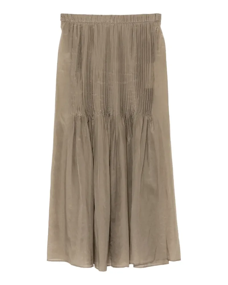 Lauren Manoogian Midirock mit Falten - Grün Grün