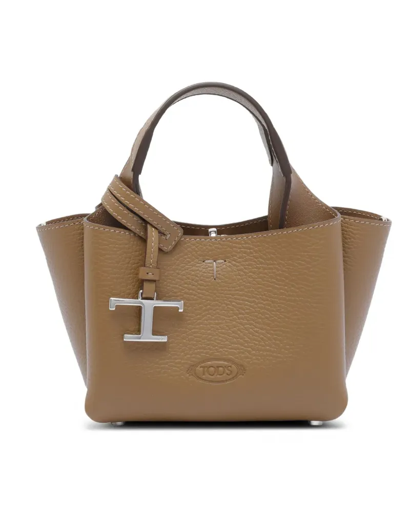 TOD'S Umhängetasche mit Logo - Braun Braun
