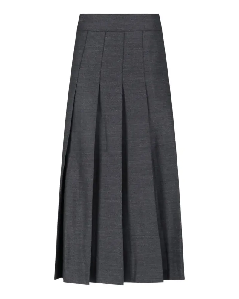Róhe pleated mid-lengh skirt - Grau Grau
