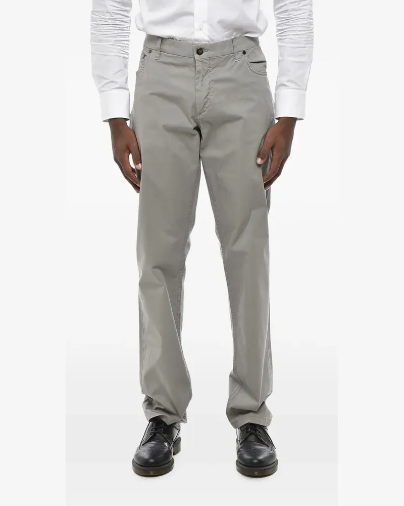 Corneliani belt-loops welt-pockets trousers - Grau Grau