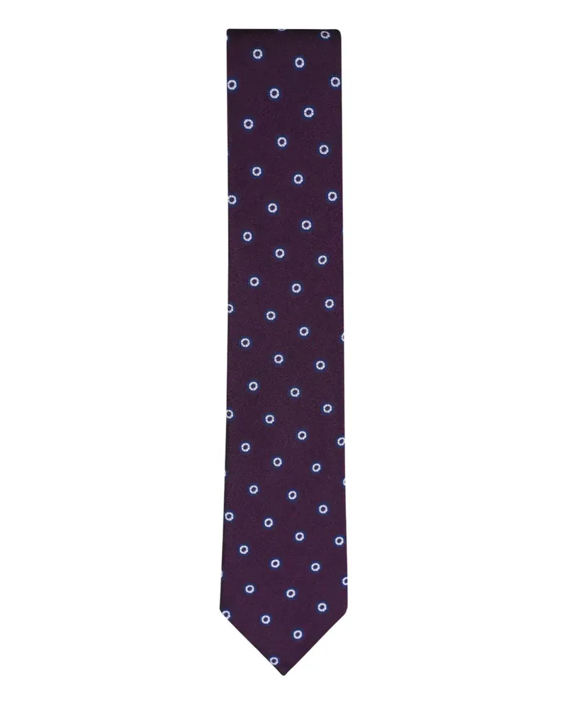 Ermenegildo Zegna Krawatte mit Blumenmuster - Violett Violett