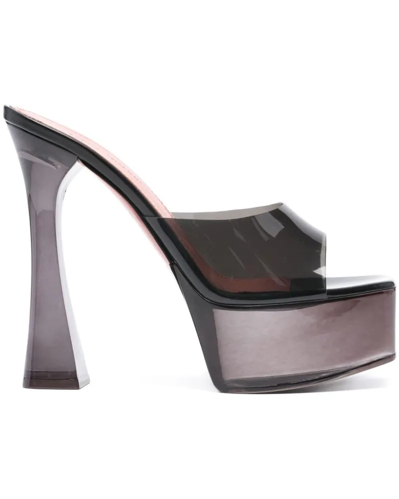 Amina Muaddi Dalida Mules 125mm Schwarz