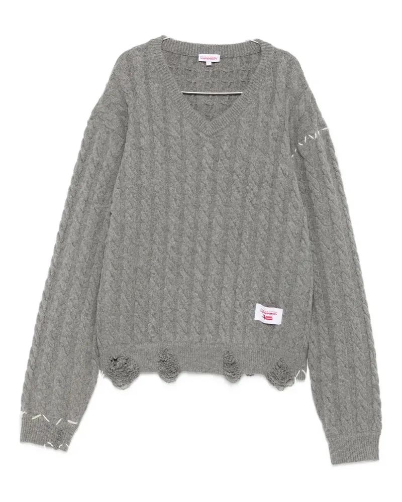 Charles Jeffrey Loverboy Pullover mit V-Ausschnitt - Grau Grau