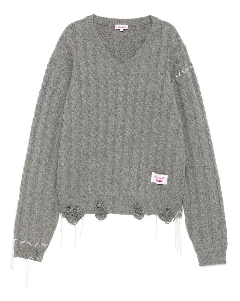 Charles Jeffrey Loverboy Pullover mit V-Ausschnitt - Grau Grau