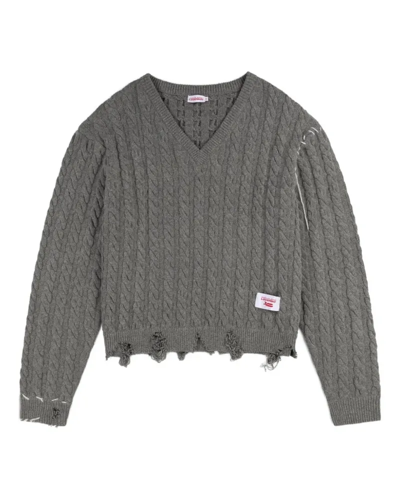 Charles Jeffrey Loverboy Pullover mit V-Ausschnitt - Grau Grau