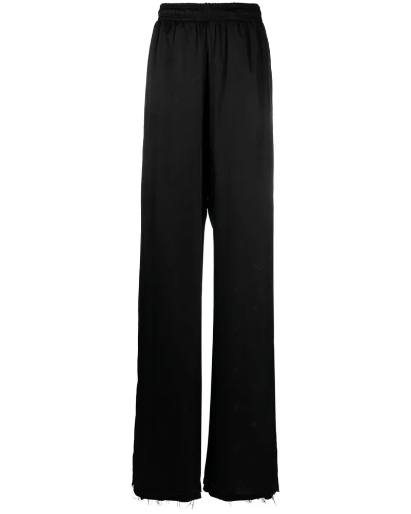 VETEMENTS Wide-Leg-Hose in Satinoptik Schwarz