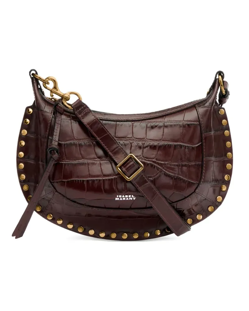 Isabel Marant Oskan Schultertasche mit Kroko-Effekt - Braun Braun