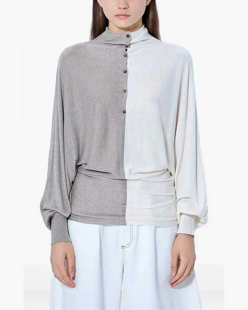 Jacquemus The Losange knit polo - Nude Nude