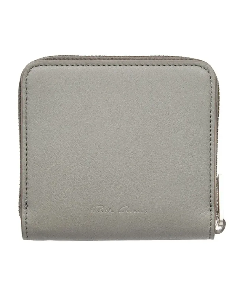 Rick Owens zip-around leather wallet - Grau Grau