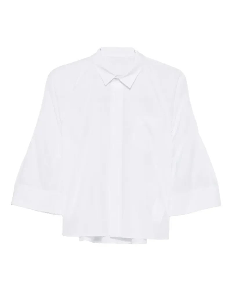 Sacai flared-sleeve cotton shirt - Weiß Weiß