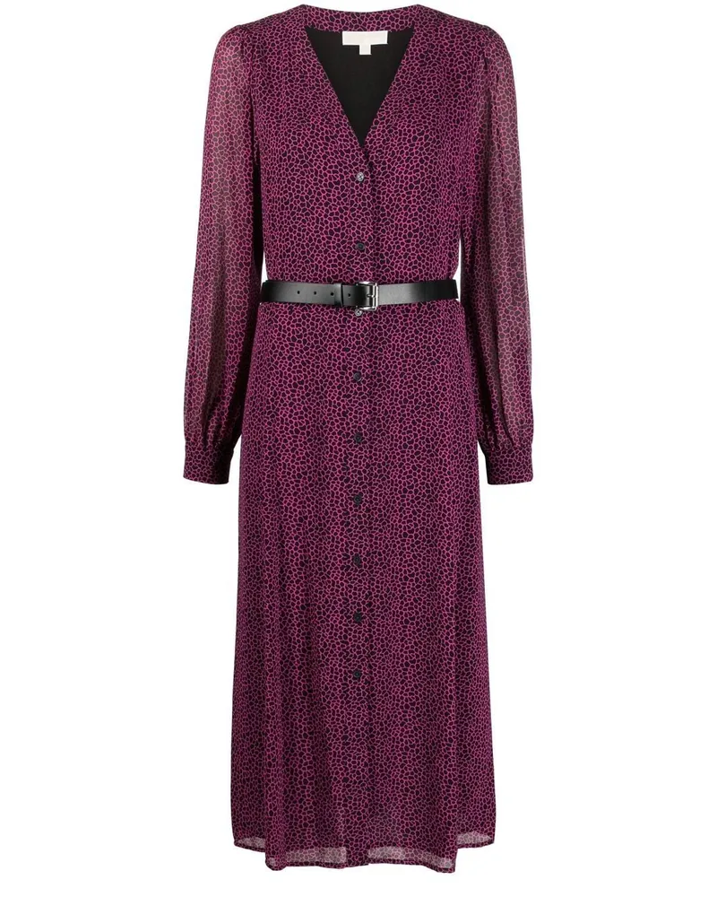 Michael Kors Midikleid mit Gürtel - Rosa Rosa